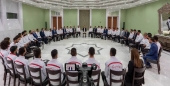 الرئيس الأسد يستقبل فريق نادي الفتوة لكرة القدم بعد فوزه ببطولة الدوري
